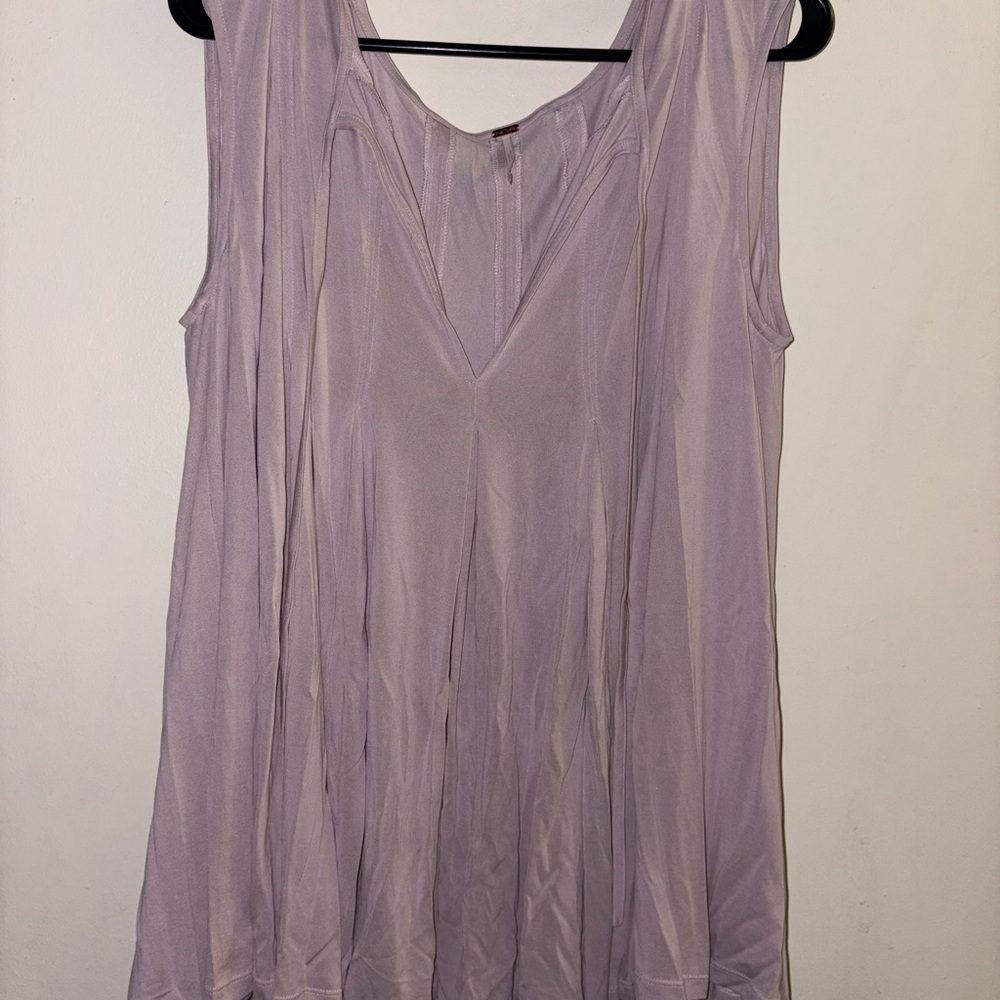 Free People Endless Summer Babydoll Mini Tunic Dress Mauve Purple Size XS